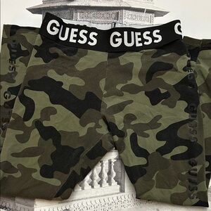 Guess Green and Black Camouflage Leggings